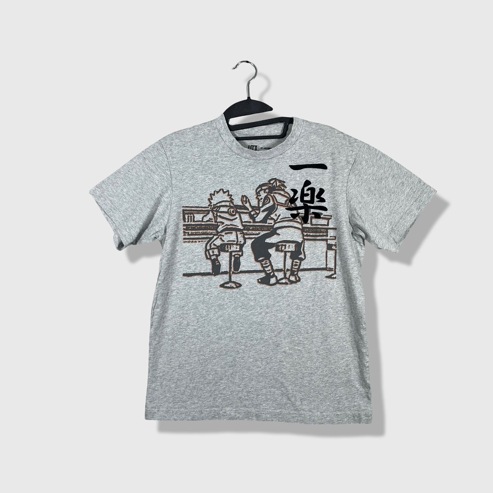 Uniqlo Archive Naruto Shippuden T-Shirt Mens XS Grey Anime Manga Streetwear